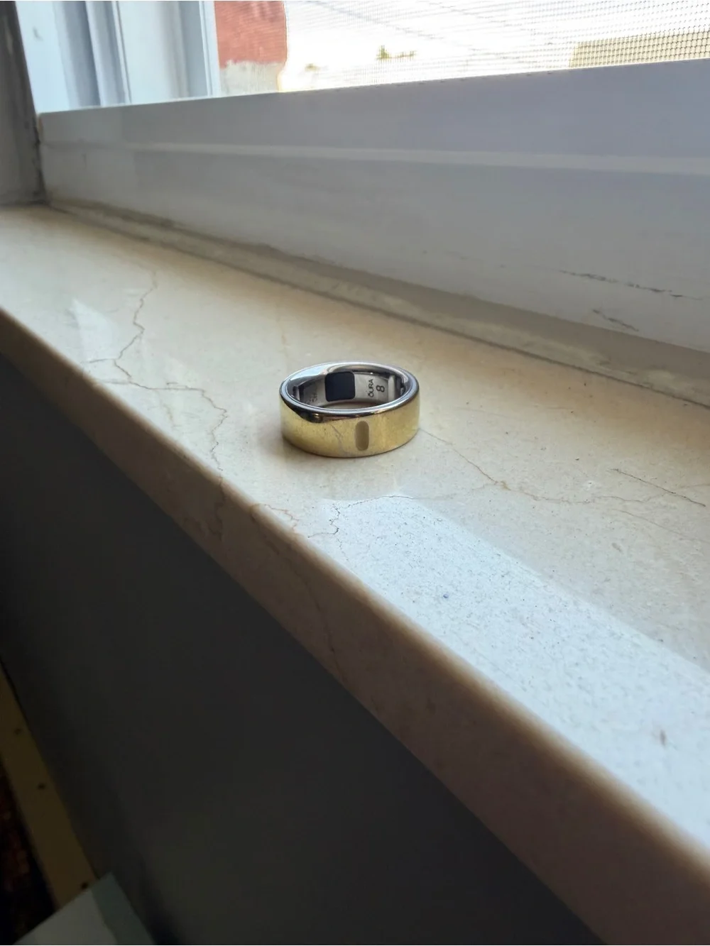 OURA ring size 8 in gold tone